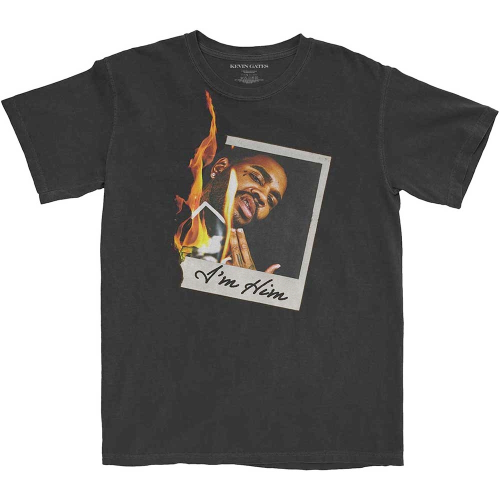Kevin Gates - Polaroid Flame Heren Tshirt - Zwart